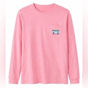 Vineyard Vines Pink Surf Van Long Sleeve Tee L